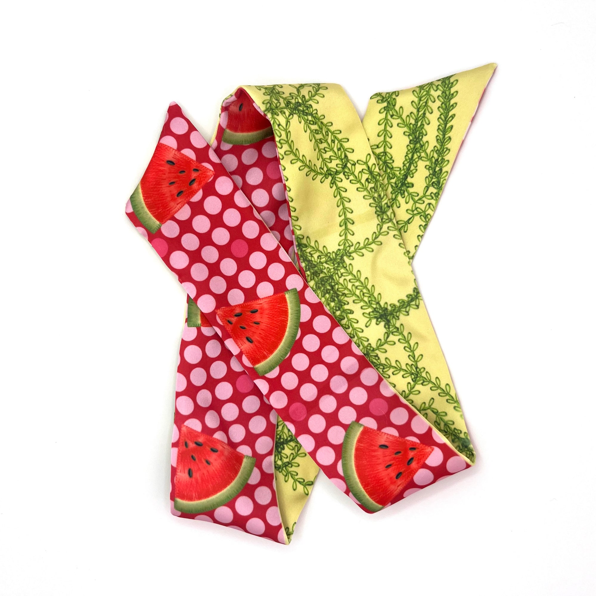 Twilly with watermelon pattern on a white background