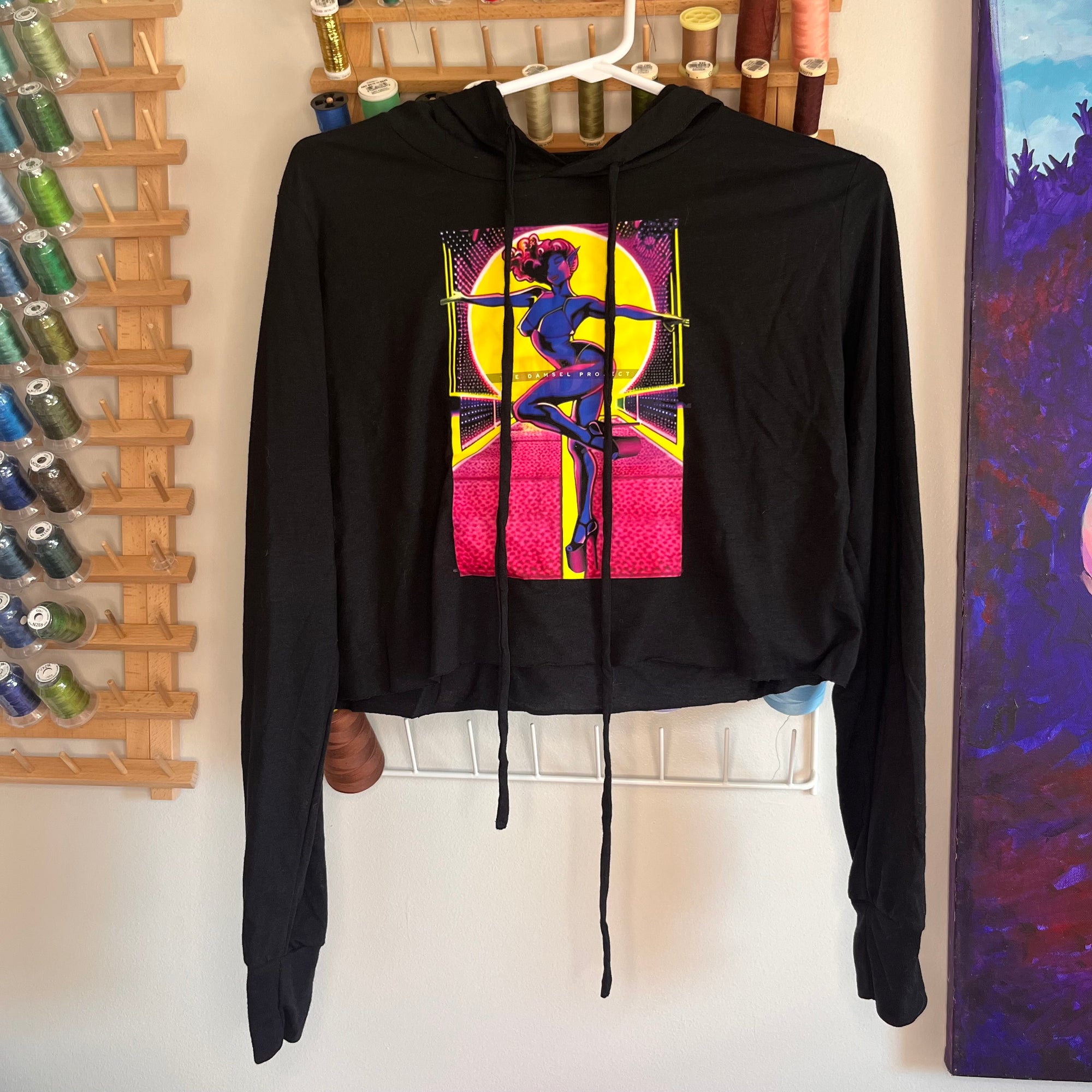 Swork Edition: Cropped Long Sleeve Hood-Tee