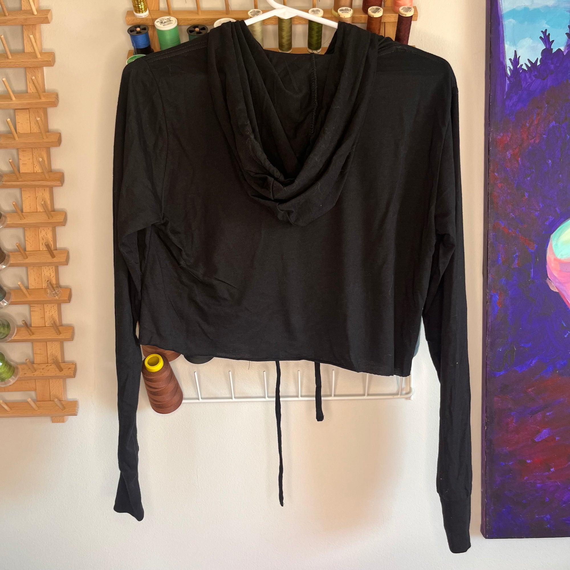 Swork Edition: Cropped Long Sleeve Hood-Tee
